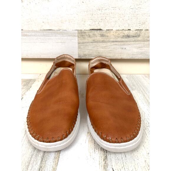 Pikolinos Mens 44 Albir Brandy Tan Leather Loafers Casual Dress Shoes Luxe main image 2